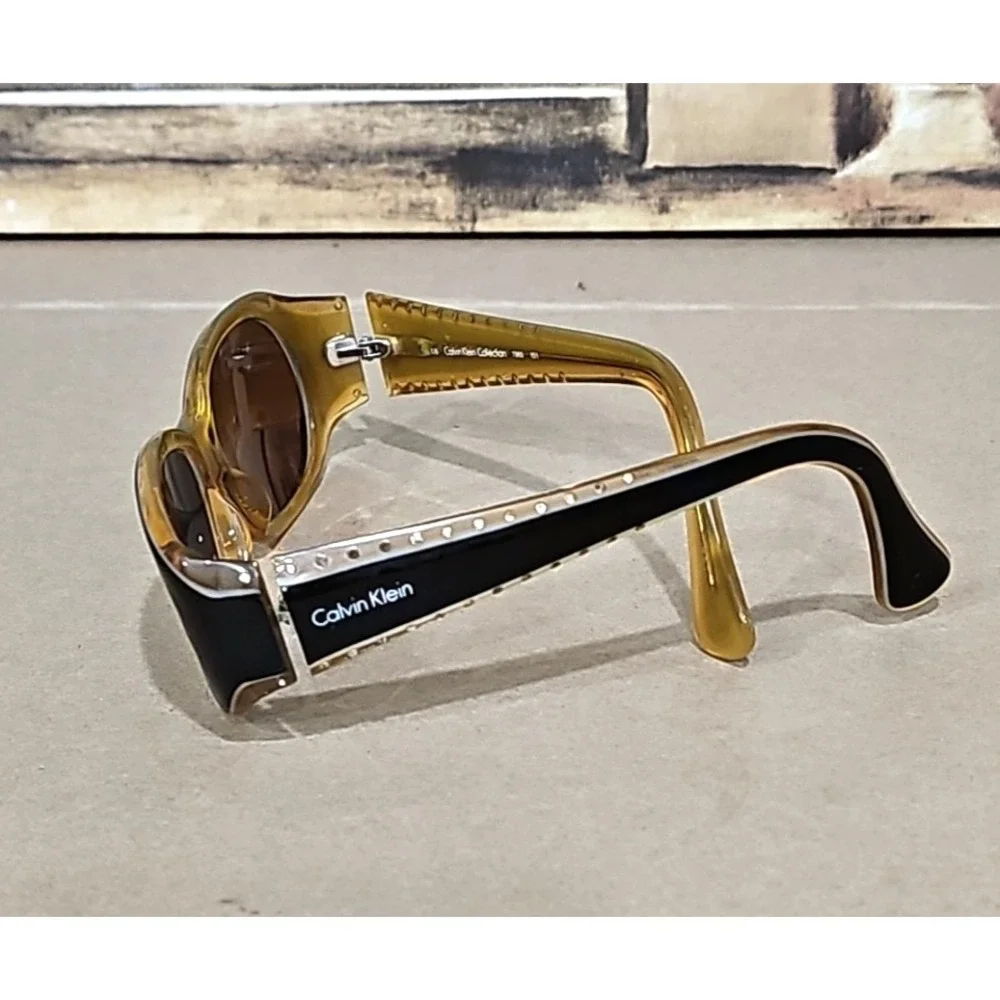 Calvin Klein 798S‎ 151 Brown Oval Sunglasses FRAMES ONLY